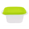 Контейнер (емкость) для пищевых продуктов "Омега" квадратный - 1л Прозрачный/Оливковый