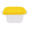 Набор контейнеров для пищевых продуктов "Омега" квадратных 1л. (3 шт.) Прозрачный /Желтый