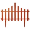 Ограждение для газона "Заборчик", набор из 4 секций коричневый