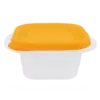 Набор контейнеров для пищевых продуктов "Омега" квадратных 1л. (3 шт.) Прозрачный/Оранжевый