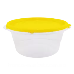 Набор контейнеров для пищевых продуктов "Омега" круглых 0,44л. (3 шт.) Прозрачный /Желтый
