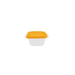 Контейнер (емкость) для пищевых продуктов "Омега" квадратный - 0,45л оранжевый