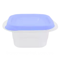 Набор контейнеров для пищевых продуктов "Омега" квадратных 0,45л. (3 шт.) Прозрачный/Фиолетовый