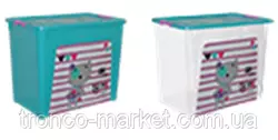 Алеана Контейнер для хранения "Smart Box" с декором 40л. Pet Shop