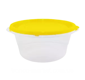 Набор контейнеров для пищевых продуктов "Омега" круглых 0,44л. (3 шт.) Прозрачный /Желтый