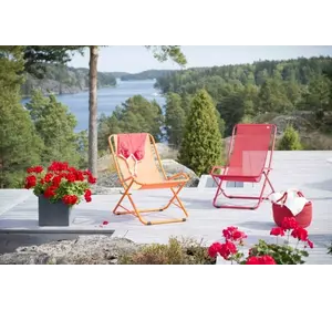 Кресло-шезлонг Dondolino (алюминий+ткань) оранжевый